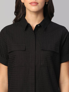 Women’s Cotton Regular Fit Dress Black