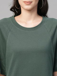 Women’s Cotton Loose Fit Dress Green