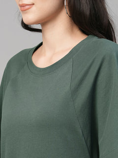 Women’s Cotton Loose Fit Dress Green