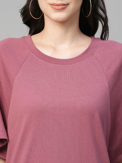 Women’s Cotton Loose Fit Dress Wine