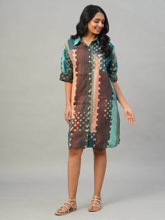 Women’s Cotton Boxy Fit Dress Multi