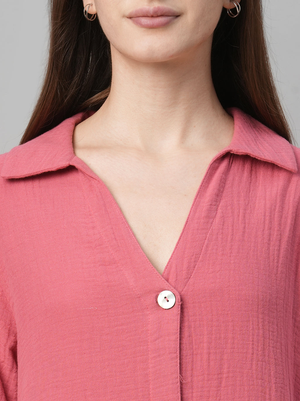 Women's Cotton Boxy Fit Dress Pink