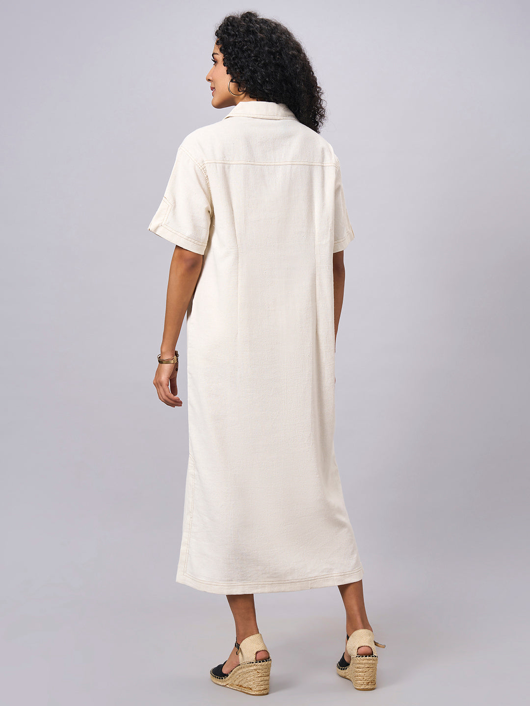 Women's Natural 100% Cotton Regular Fit Dress