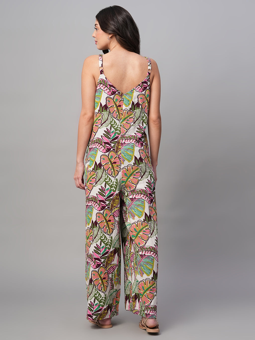 Women's Multi 100% Cotton Regular Fit Jumpsuit