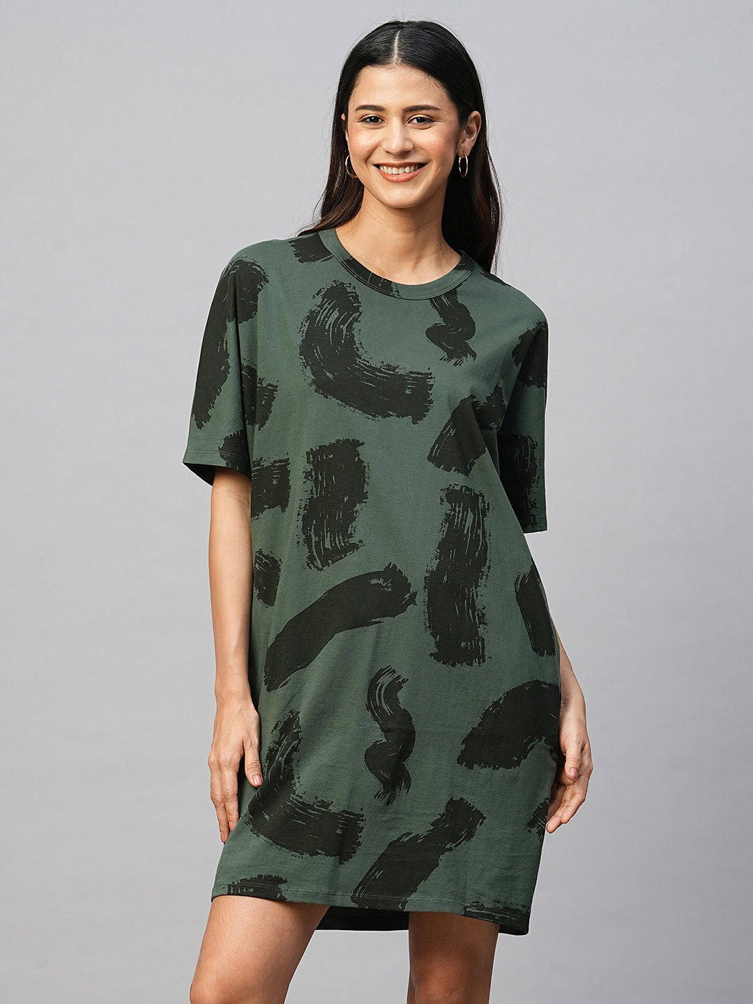 Women's Cotton Moss Regular Fit Dress