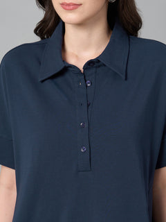Women’s Cotton Elastane Regular Fit Kdress Blue