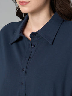 Women’s Cotton Elastane Regular Fit Kdress Blue