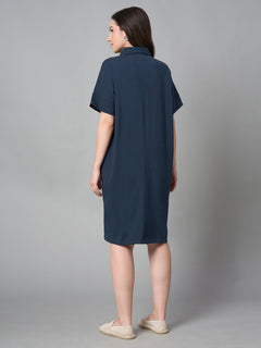 Women’s Cotton Elastane Regular Fit Kdress Blue