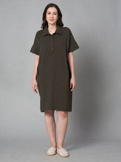 Women’s Cotton Elastane Regular Fit Kdress Brown