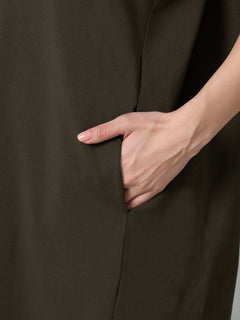 Women’s Cotton Elastane Regular Fit Kdress Brown