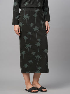 Women’s Cotton Slim Fit Skirt Dark Grey
