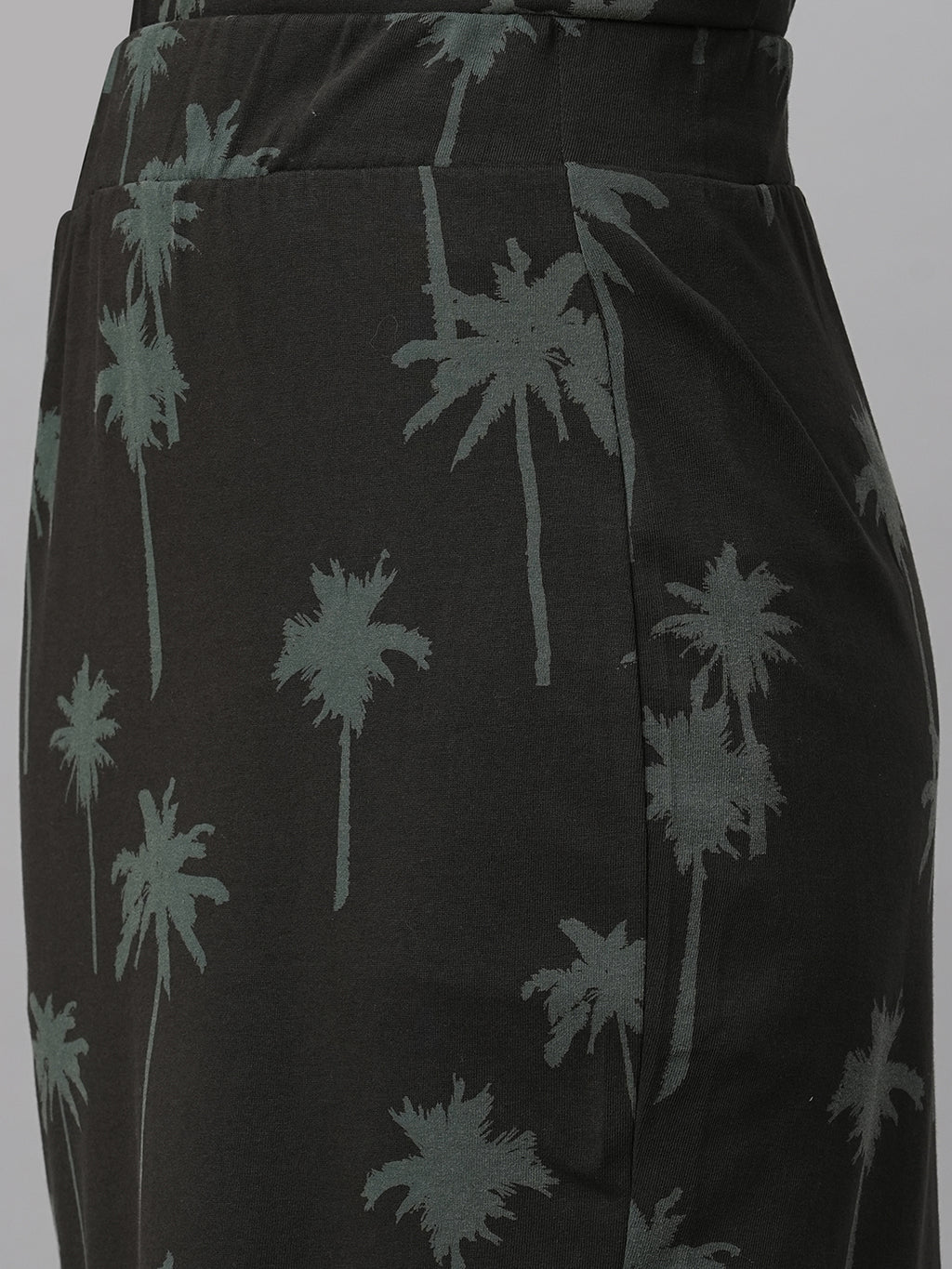 Women's Cotton Slim Fit Skirt Dark Grey