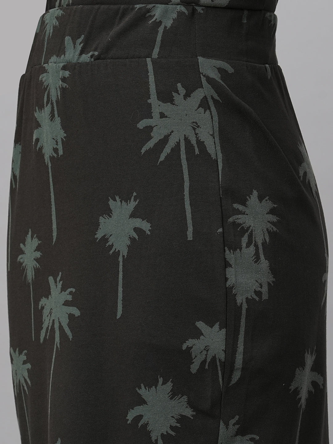 Women's Cotton Slim Fit Skirt Dark Grey