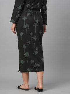 Women’s Cotton Slim Fit Skirt Dark Grey