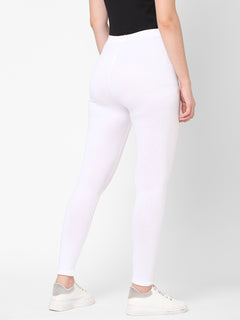Women’s Cotton Elastane Slim Fit Tights White
