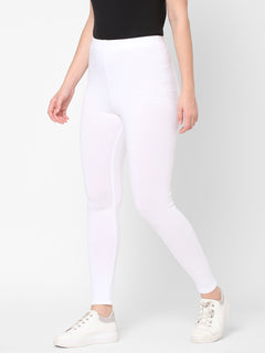 Women’s Cotton Elastane Slim Fit Tights White