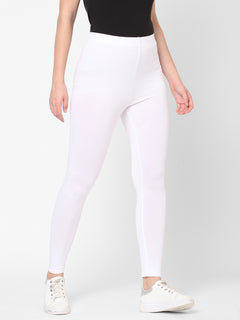 Women’s Cotton Elastane Slim Fit Tights White