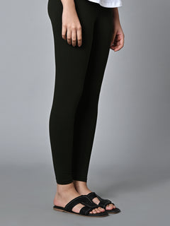 Women’s Cotton Elastane Slim Fit Tights Green