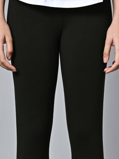 Women’s Cotton Elastane Slim Fit Tights Green