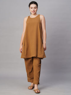 Women’s Cotton Regular Fit Kurta Mustard