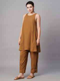 Women’s Cotton Regular Fit Kurta Mustard