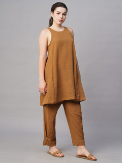 Women’s Cotton Regular Fit Kurta Mustard