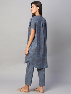 Women’s Cotton Boxy Fit Kurta Blue
