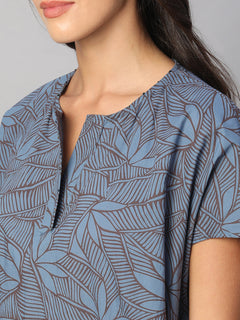 Women’s Cotton Boxy Fit Kurta Blue