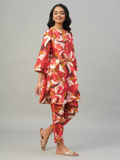 Women’s Viscose Regular Fit Kurta Red