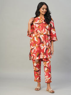 Women’s Viscose Regular Fit Kurta Red