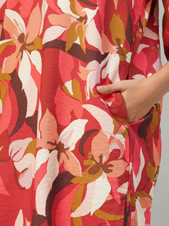 Women’s Viscose Regular Fit Kurta Red