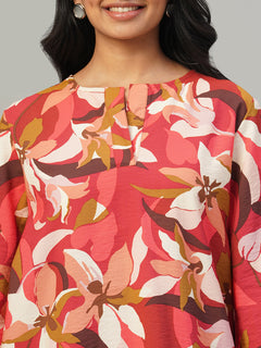 Women’s Viscose Regular Fit Kurta Red