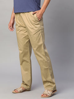 Women’s Cotton Lycra Regular Fit Straight Leg Pant Khaki