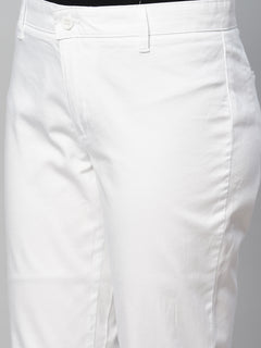 Women’s Cotton Elastane Regular Fit Pant White