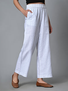 Women’s Linen Cotton Regular Fit Pant White