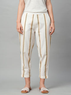 Women’s Cotton Linen Regular Fit Pant Natural