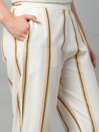 Women's Natural Cotton Linen Regular Fit Pant