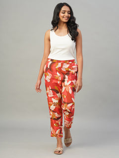 Women’s Viscose Regular Fit Pant Red