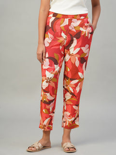 Women’s Viscose Regular Fit Pant Red