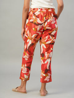 Women’s Viscose Regular Fit Pant Red