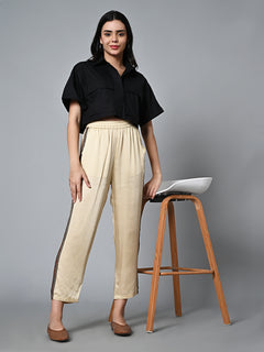 Women’s Modal Regular Fit Printed Pant Blue