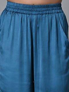Women’s Modal Regular Fit Regular Pant Blue