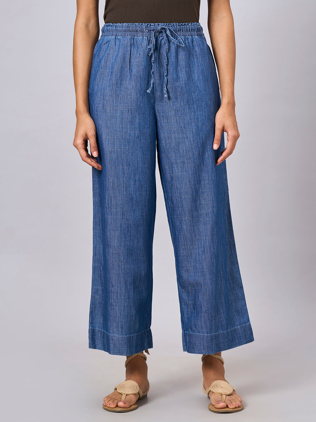 Women's Denim Cotton Tencel Regular Fit Pant
