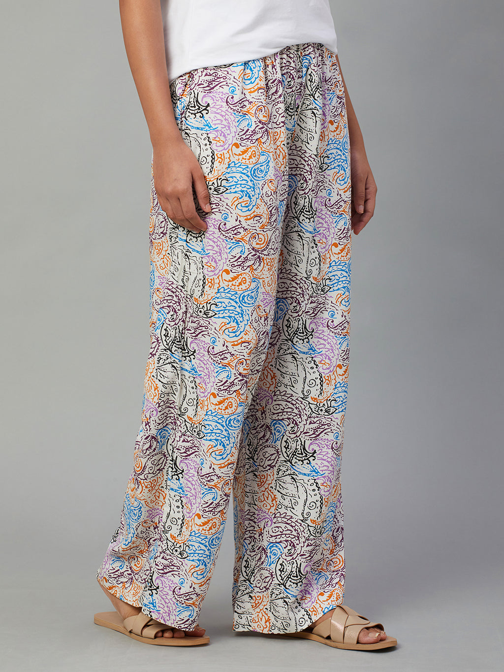 Women's Multi Viscose Regular Fit Pyjama