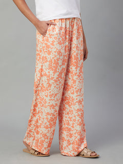Women’s Viscose Regular Fit Pyjama Orange