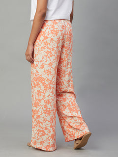 Women’s Viscose Regular Fit Pyjama Orange