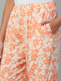 Women’s Viscose Regular Fit Pyjama Orange