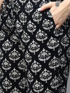 Women's Black Cotton Regular Fit Pyjama