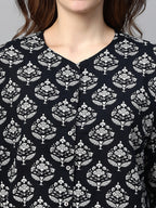 Women's Black Cotton Regular Fit Pyjama