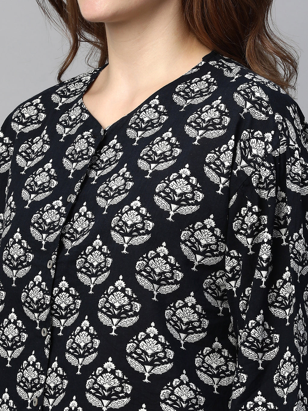 Women's Black Cotton Regular Fit Pyjama